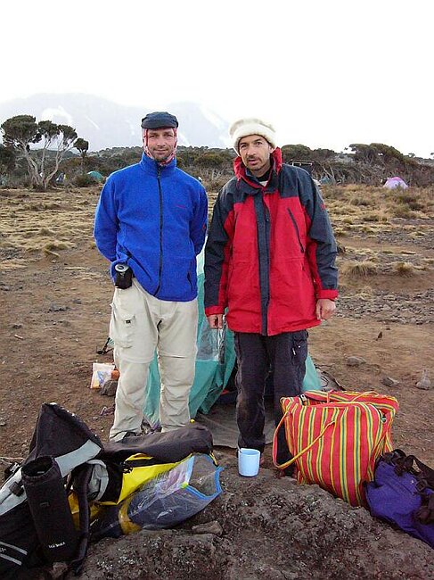 Every morning we separate the luggage that we carry ourselves and what we give to the porters.