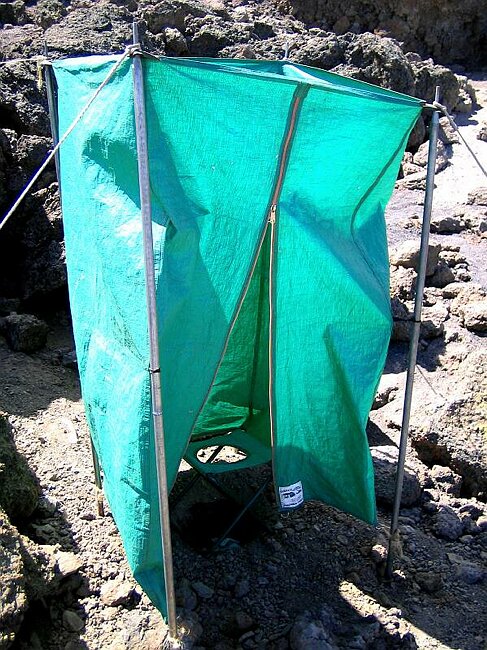 Our deluxe toilet tent